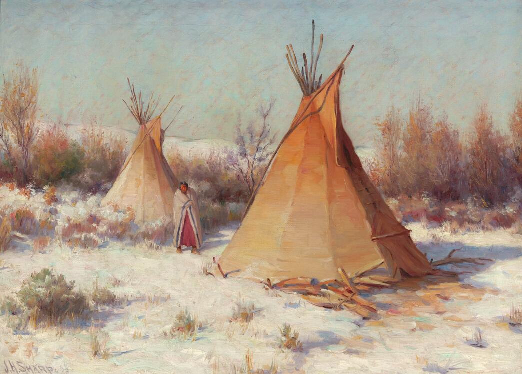 Cheyenne Teepees Lame Deer, Montana / Joseph Henry Sharp Gilcrease